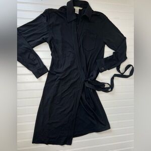 Diane Von Furstenberg Jeanne Collard  Black Wrap Dress Size 4